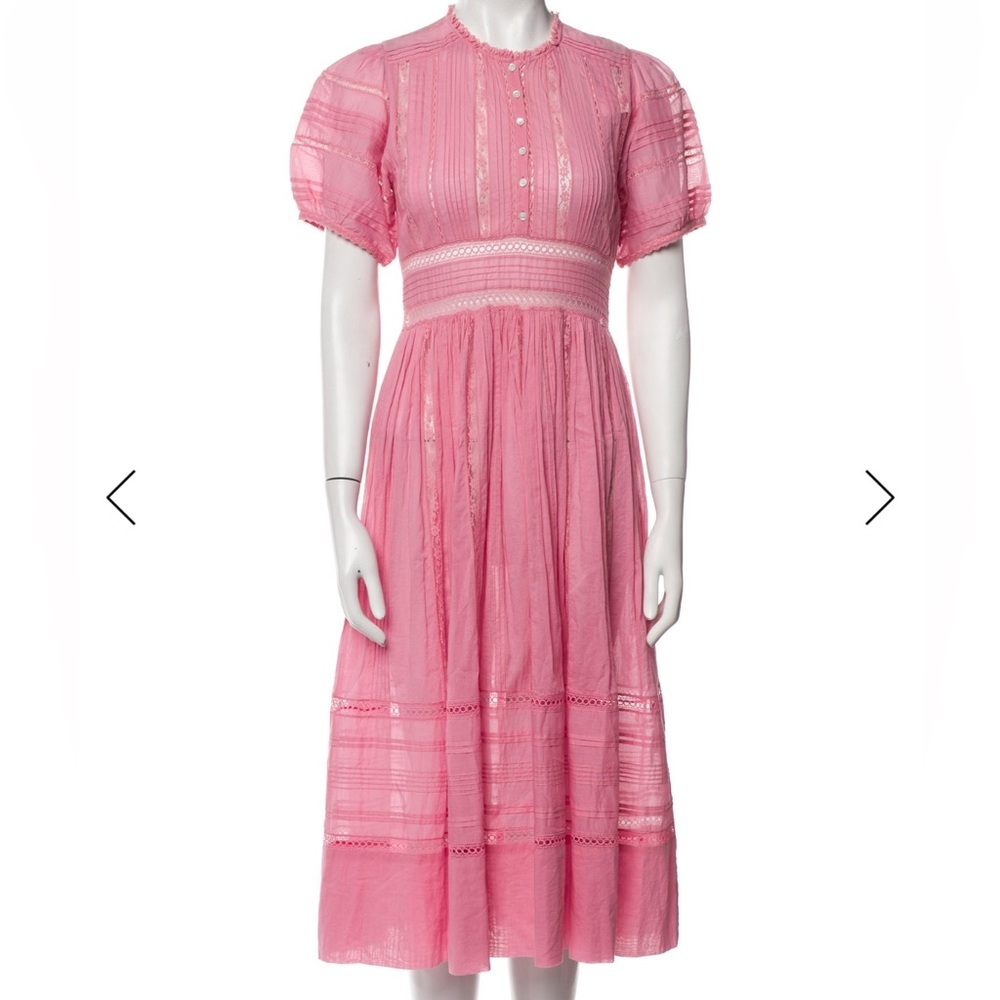 Doen Pink Lace Maxi Dress